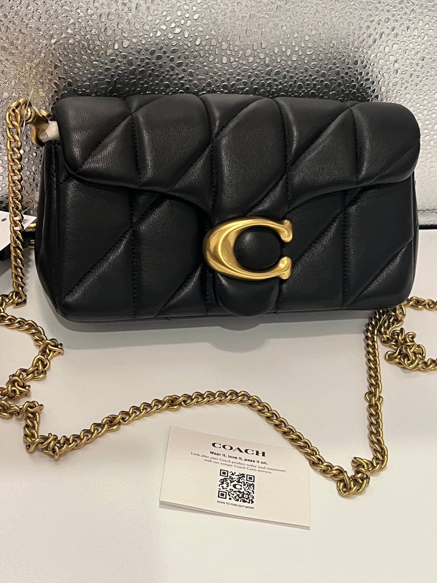 Coach Tabby Chain Crossbody Bag 19 With Quilting